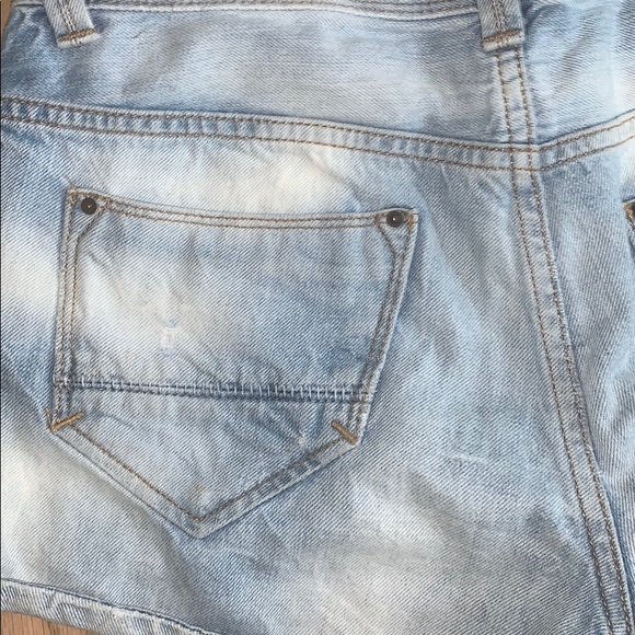 Zara TRF Denim Rules Denim Distressed Shorts - Picture 7 of 8